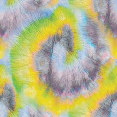 Tie Dye Vector Shirt. Green Vector Background. Gray Swirl Watercolor. Seamless Spiral Pattern. Seamless Tie Dye Batik. Die Stripe Texture. Blue Grunge Shirt. Yellow Dyed Batik. Yellow Brush Grunge.