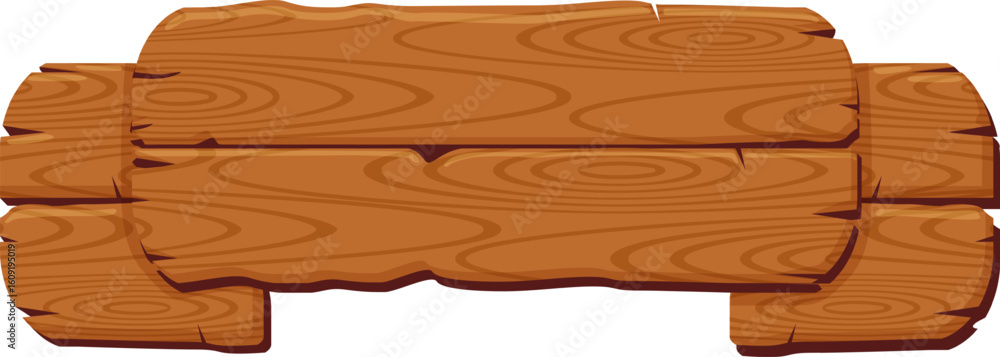 Aufkleber wooden sign showing planks and tree rings creating an empty space for text, perfect for adding custo