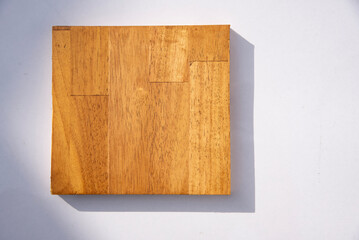 Naklejka premium Wooden on white background.