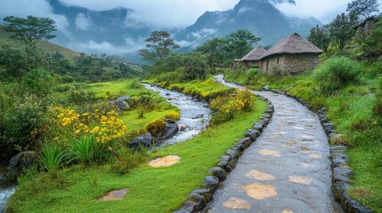 mountain road in the mountains