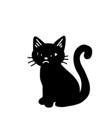 Black cat illustration