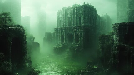 fog over city