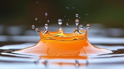 orange water splash