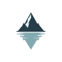 Fototapeta premium Abstract mountain and water reflection design, suitable for nature-themed backgrounds and graphics