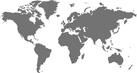 clean minimal world map vector ai eps jpeg png compatible with adobe stock, web and print design workflows