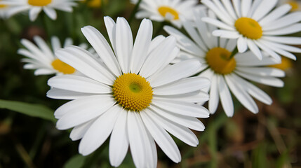 Fototapeta premium Closeup of the blooming oxeye daisy