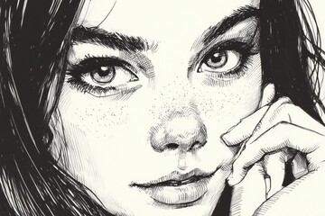Obraz premium face of the girl illustrashen