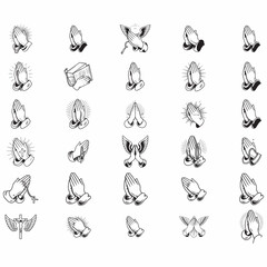 Fototapeta premium Praying Hands Svg Praying Hand Svg Bundle