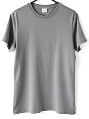 Blank gray t-shirt isolated on white background