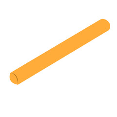 Flat vector of an orange rolled yoga mat, ideal for wellness, stretching, and home or gym workout content.