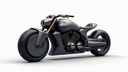 motorcycle on white background