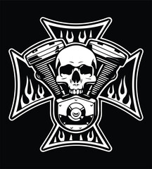 Skull Biker Emblem