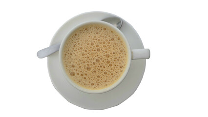 Milk Tea Cup PNG. Creamy Beverage Element for Café, Breakfast, and Refreshment-Themed Designs....