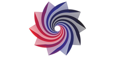 Abstract Spiral Gradient Vector – Symmetric Geometric Twist Design for Logo and Background