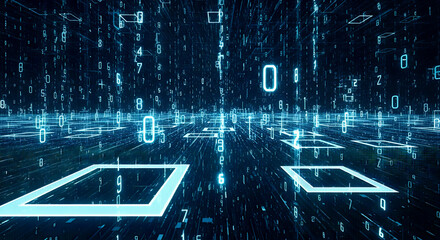 デジタル宇宙 バイナリコードとデータグリッド