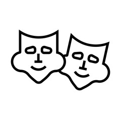 Drama Mask Icon Design