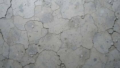 Obraz premium A close-up view of a cracked concrete surface featuring intricate fissures, weathered patches, and a rugged texture, ideal for industrial designs, abstract art.