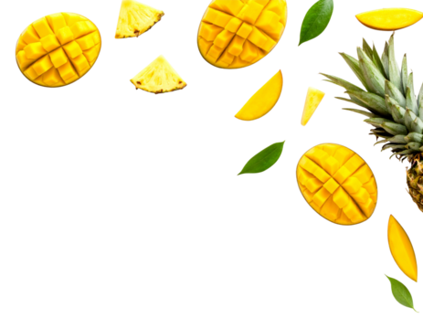 vector illustration of a pineapple with leaves