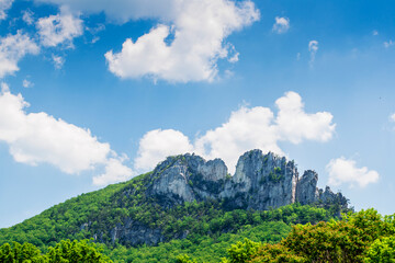 Seneca Rocks in Summer, West Virginia