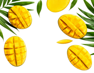 yellow leaves isolated on white