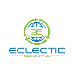 The **Electric Essentials Global logo** features bold, modern typography with an electric bolt and globe element, symbolizing energy, innovation, and worldwide reach for a dynamic brand identity.
