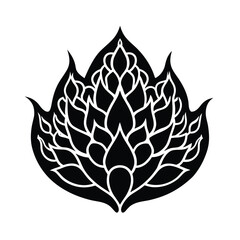 Flame Shaped Coral Bean Stained Glass Formation