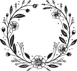 abstract floral frame