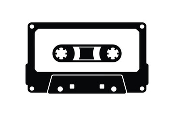 Classic audio cassette tape icon