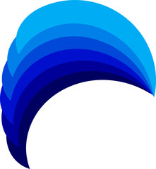 abstract colorful blue wave