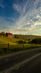 Fototapeta premium rural landscape in the morning