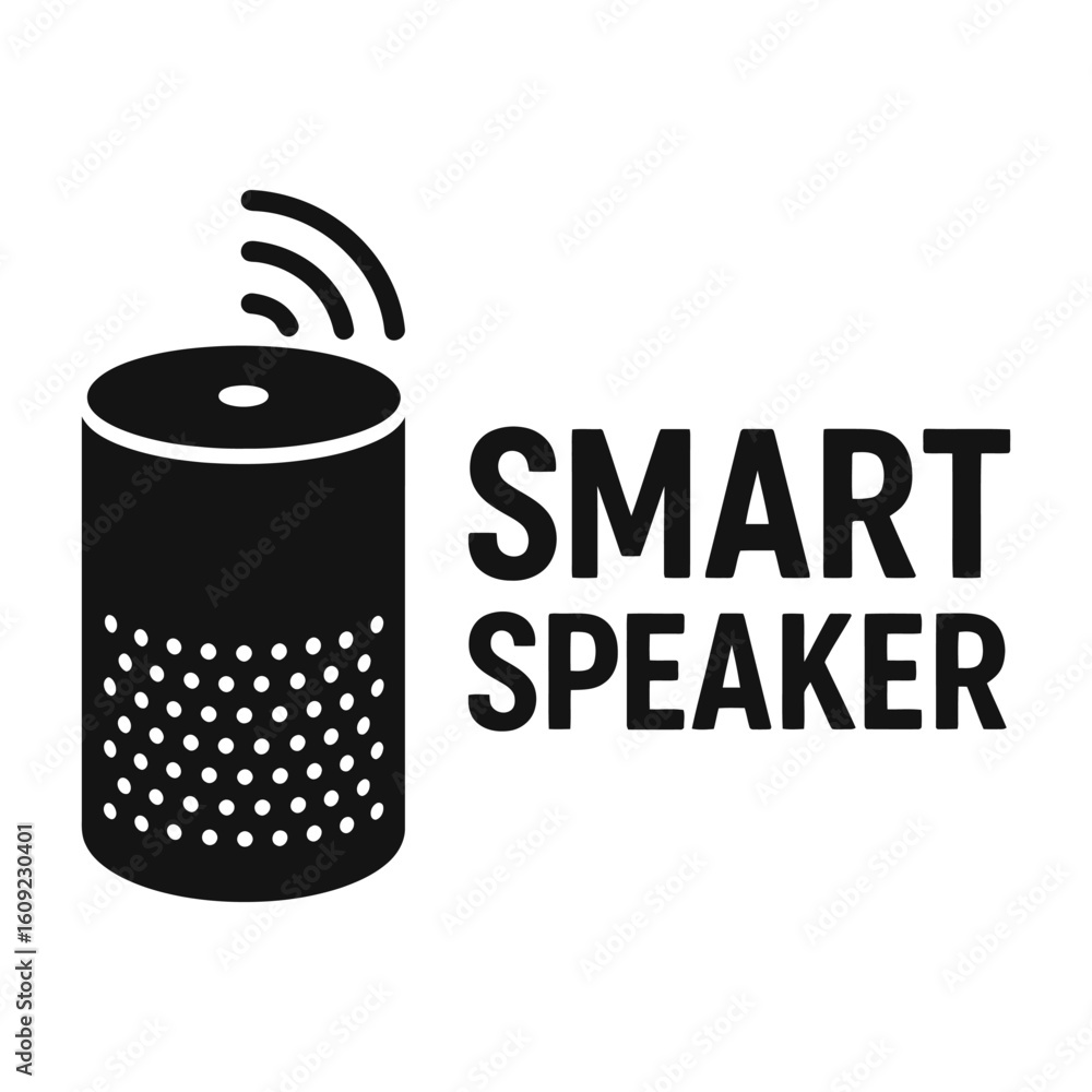 Poster a smart speaker is a device that can play music, answer questions, and control other smart home devi