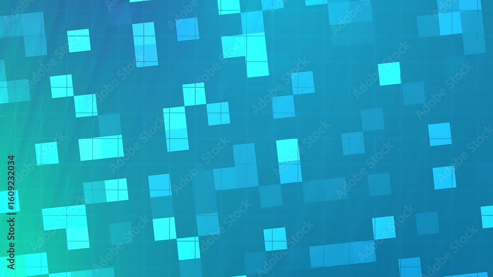Poster ombre arctic blue abstract blue background with pixelated squares and a subtle grid pattern creating