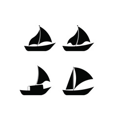 Sailing ship vector illustration on white background