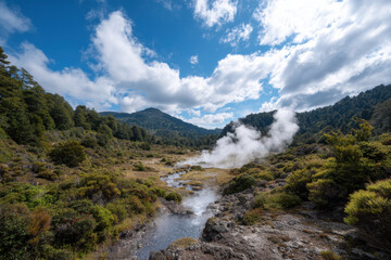 embark on breathtaking journey to geothermal wonders where natural hot springs bubble amidst untouched wilderness