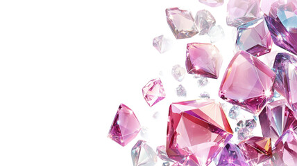 Title: High Resolution Shiny Diamond Isolated on White Background for Jewellery and Design Projects