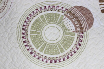 Floral and spiral pattern in colors