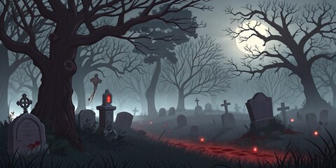 Halloween dark and scary Background 