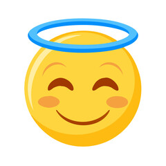 Cheerful angel emoji radiating happiness and positivity