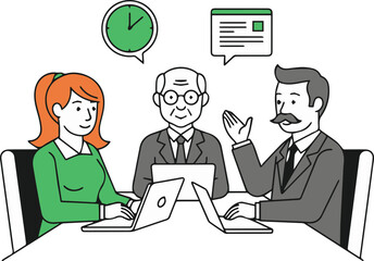 business people working together