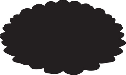 Faverolles hen in silhouette 