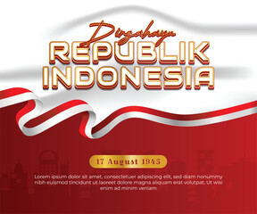 Indonesian Independence Day Celebration with Indonesia flag