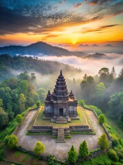 Ancient Temple Cetho at Dawn