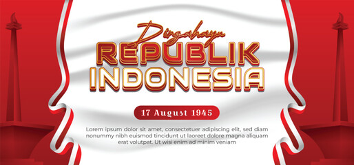 Indonesia Independence Day Celebration Poster template