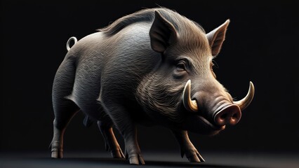 Wild boar portrait