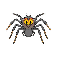 Creative Vector Style Spider Icon on White Background