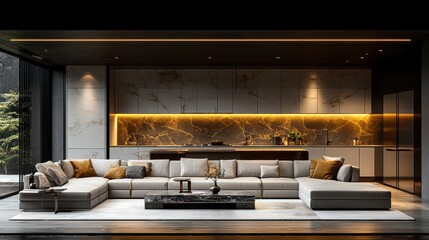 Elegant, open concept living