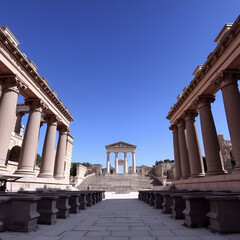 Greek theatre in Syracuse. Sicily, Italy