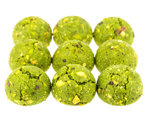 Fototapeta premium Fresh pistachio cookies isolated on white background png