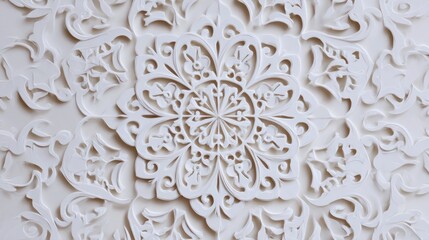 White paper cutout design pattern