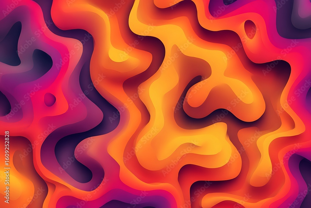Poster abstract fluid gradient colorful layered background